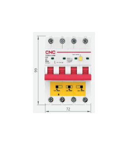 Дефектнотокова защита + прекъсвач RCBO YCB9LE-80M 3P+N